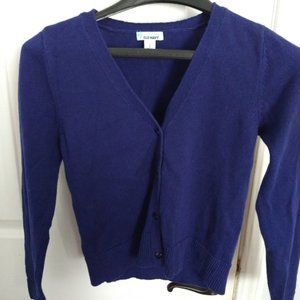 vee neck button up cardigan. Girls size 10/12